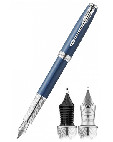 картинка 1930260 Parker Sonnet Special Edition перо-18К+родиевое покр, перлам-син. лак.-палладиевое покрыт магазин подарков "Хапанцы" являющийся официальным дистрибьютором в России картинка 1930260 Parker Sonnet Special Edition перо-18К+родиевое покр, перлам-син. лак.-палладиевое покрыт от магазина подарков "Хапанцы"